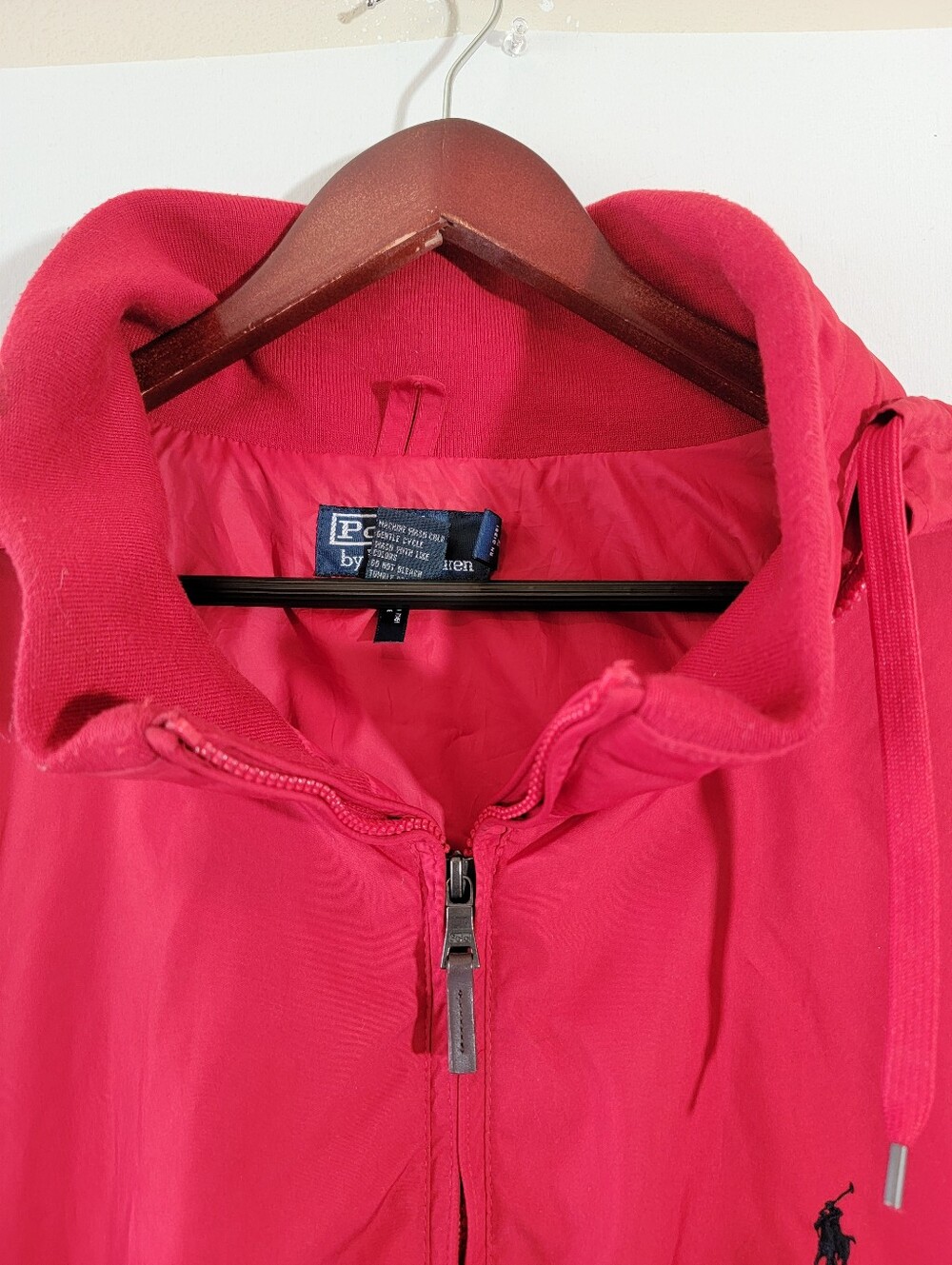 POLO Ralph Lauren Red Full-Zip Windbreaker Jacket Sz 4XLT Inner Pocket Outdoor - Picture 3 of 13